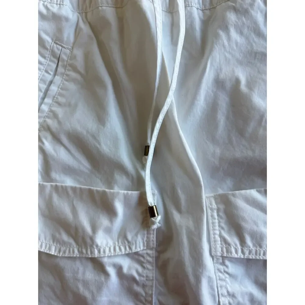 Anthropologie White Cargo Utility Mini Skirt Women Size 4 Cotton